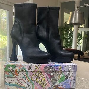 Jeffrey Campbell Sleek Black Heeled Boots